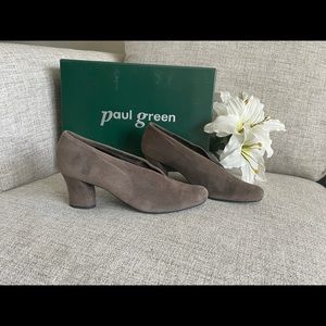 Paul Green Grey Suede Pumps, Like New, Gorgeous!
